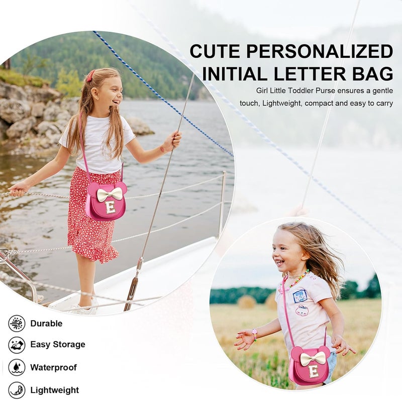 Iqimott Toddler Purse Girl Wallet for 2-10 Year Old Birthday Gift, Personalized Kids Little Mouse Ear Bow Crossbody Shoulder Purse - Image 4